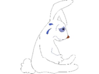 Sticker Custom Preview Image #021604 Animals Cartoons Rabbit Worried