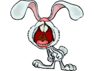 Sticker Custom Preview Image #021605 Animals Cartoons Rabbit Yelling