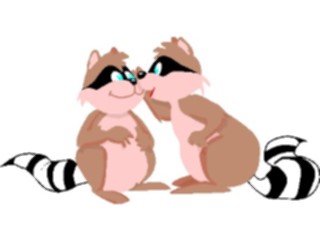 Sticker Custom Preview Image #021624 Animals Cartoons Raccoons Whispering