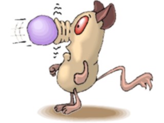 Sticker Custom Preview Image #021649 Animals Cartoons Rat Catching Ball