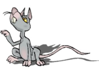 Sticker Custom Preview Image #021661 Animals Cartoons Rat Looking Up