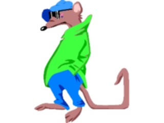 Sticker Custom Preview Image #021666 Animals Cartoons Rat Sneaky