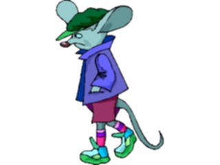 Sticker Custom Preview Image #021668 Animals Cartoons Rat Walking1