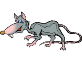 Sticker Custom Preview Image #021669 Animals Cartoons Rat Walking2