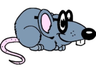 Sticker Custom Preview Image #021670 Animals Cartoons Rat Wearing Eyeglasses