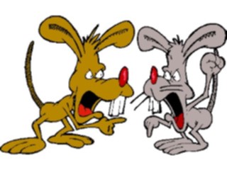 Sticker Custom Preview Image #021674 Animals Cartoons Rats Arguing