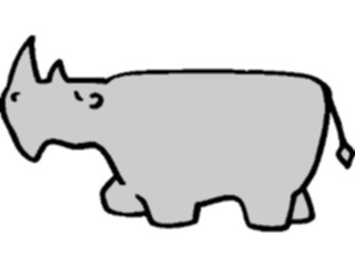 Sticker Custom Preview Image #021679 Animals Cartoons Rhino01