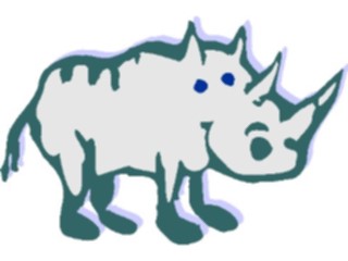 Sticker Custom Preview Image #021683 Animals Cartoons Rhino05