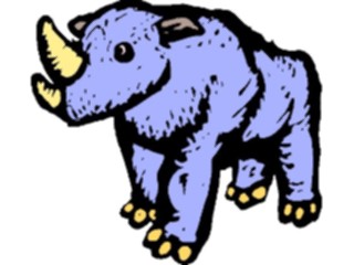 Sticker Custom Preview Image #021687 Animals Cartoons Rhino09