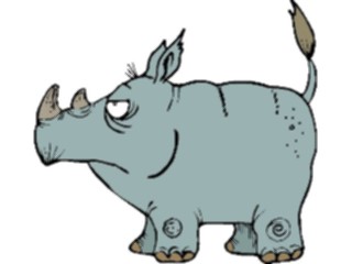 Sticker Custom Preview Image #021688 Animals Cartoons Rhino10