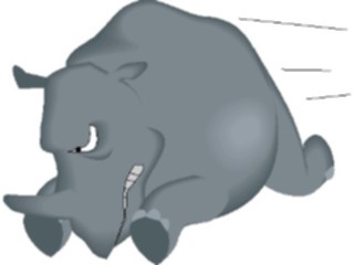 Sticker Custom Preview Image #021689 Animals Cartoons Rhino Angry1