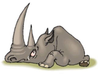 Sticker Custom Preview Image #021697 Animals Cartoons Rhino Long Horn