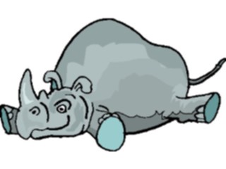 Sticker Custom Preview Image #021698 Animals Cartoons Rhinoon Stomach