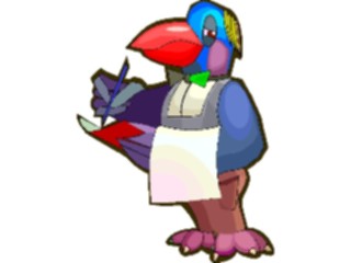 Sticker Custom Preview Image #021714 Animals Cartoons Robin Waiter