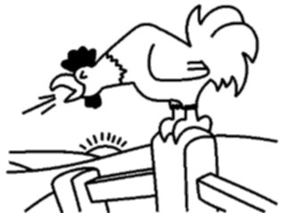 Sticker Custom Preview Image #021716 Animals Cartoons Rooster02