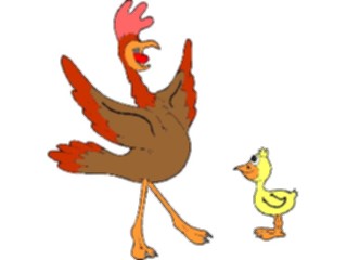 Sticker Custom Preview Image #021738 Animals Cartoons Rooster Chick