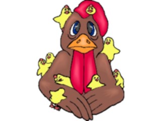 Sticker Custom Preview Image #021739 Animals Cartoons Rooster Chicks