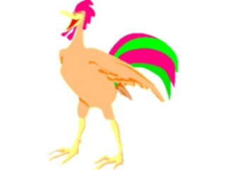 Sticker Custom Preview Image #021741 Animals Cartoons Rooster Crowing2