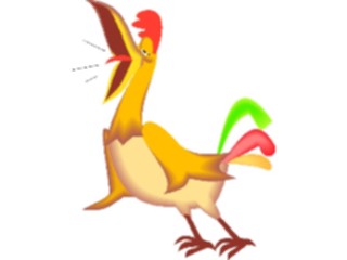 Sticker Custom Preview Image #021743 Animals Cartoons Rooster Crowing4