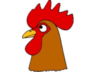 Sticker Custom Preview Image #021745 Animals Cartoons Rooster Face