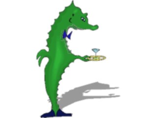Sticker Custom Preview Image #021786 Animals Cartoons Seahorsewith Cocktail