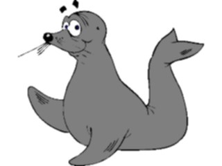 Sticker Custom Preview Image #021804 Animals Cartoons Seal Nervous