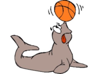 Sticker Custom Preview Image #021806 Animals Cartoons Seal Playingwith Ball