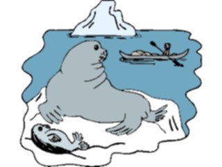 Sticker Custom Preview Image #021810 Animals Cartoons Seal Watching Eskimo