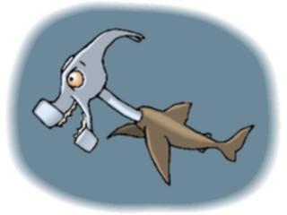 Sticker Custom Preview Image #021842 Animals Cartoons Shark Hammerhead1