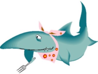 Sticker Custom Preview Image #021844 Animals Cartoons Shark Hungry