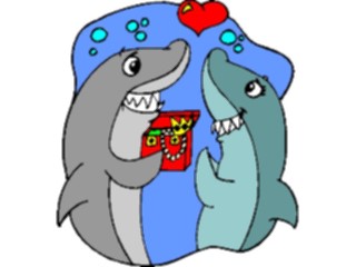 Sticker Custom Preview Image #021849 Animals Cartoons Sharksin Love