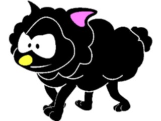 Sticker Custom Preview Image #021861 Animals Cartoons Sheep Black