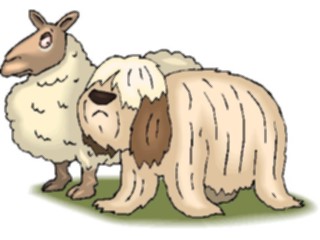 Sticker Custom Preview Image #021864 Animals Cartoons Sheep Dog