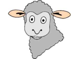 Sticker Custom Preview Image #021870 Animals Cartoons Sheep Face