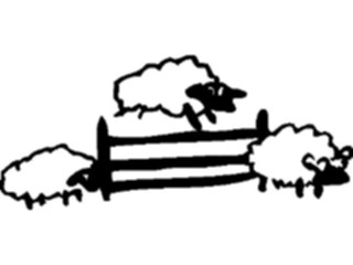 Sticker Custom Preview Image #021872 Animals Cartoons Sheep Jumping