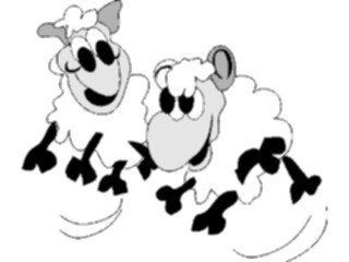 Sticker Custom Preview Image #021874 Animals Cartoons Sheep Playing