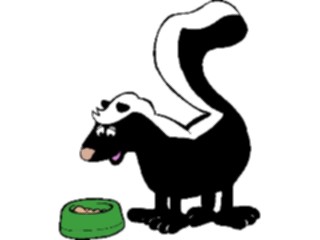 Sticker Custom Preview Image #021886 Animals Cartoons Skunk Food Dish