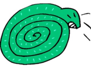 Sticker Custom Preview Image #021984 Animals Cartoons Snake Coiled Hissing