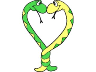 Sticker Custom Preview Image #022007 Animals Cartoons Snakesin Love1