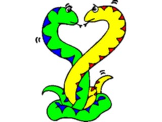 Sticker Custom Preview Image #022008 Animals Cartoons Snakesin Love2