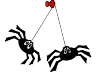 Sticker Custom Preview Image #022050 Animals Cartoons Spiders Hanging