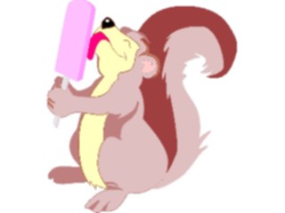 Sticker Custom Preview Image #022063 Animals Cartoons Squirrel Eating Popcicle