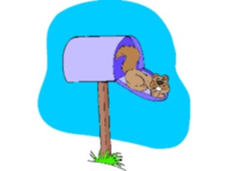 Sticker Custom Preview Image #022068 Animals Cartoons Squirrelin Mailbox