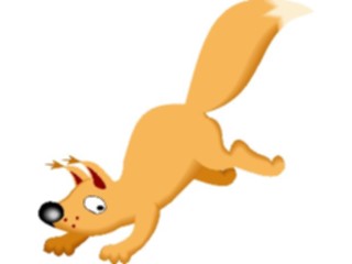 Sticker Custom Preview Image #022069 Animals Cartoons Squirrel Jumping