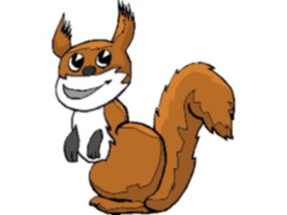 Sticker Custom Preview Image #022074 Animals Cartoons Squirrel Smiling