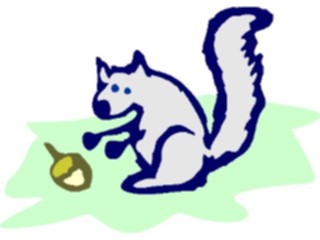 Sticker Custom Preview Image #022078 Animals Cartoons Squirrelwith Acorn2