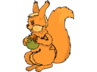 Sticker Custom Preview Image #022081 Animals Cartoons Squirrelwith Acorn5