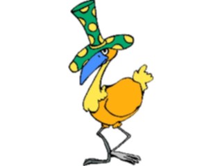 Sticker Custom Preview Image #022101 Animals Cartoons Stork Hat