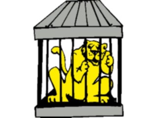 Sticker Custom Preview Image #022131 Animals Cartoons Tiger Caged