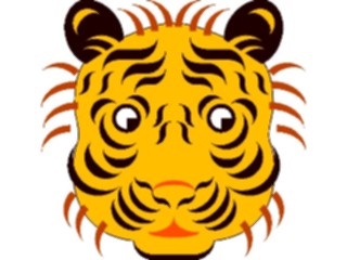 Sticker Custom Preview Image #022140 Animals Cartoons Tiger Face5